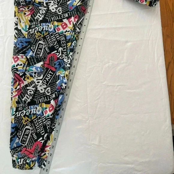 VIP graffiti graphic cargo joggers stretch pull up pant 7/28 streetwear bright - Picture 8 of 10